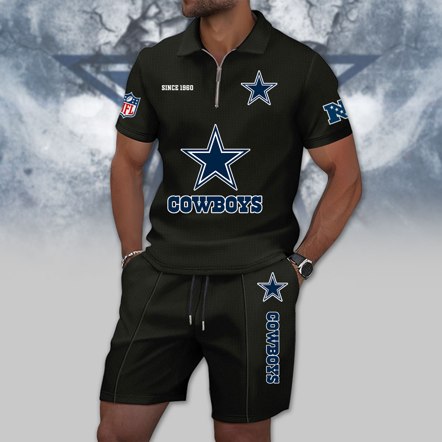 DAL x NFL Zip Polo Set DATND TANTD