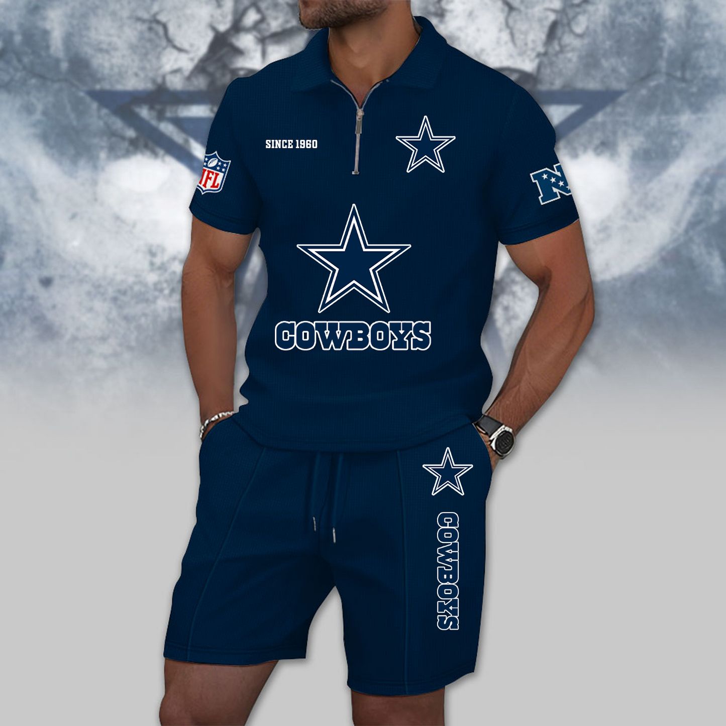 DAL x NFL Zip Polo Set DATND TANTD