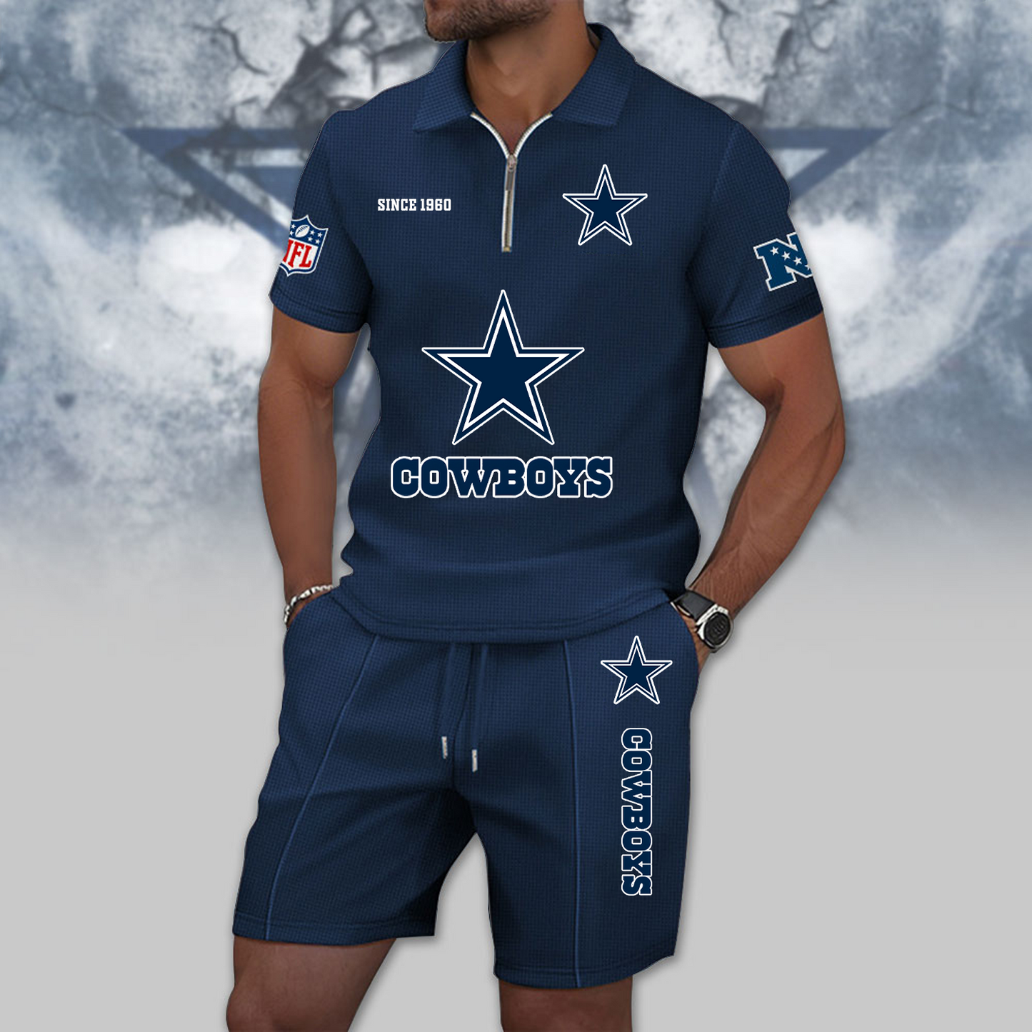 DAL x NFL Zip Polo Set DATND TANTD
