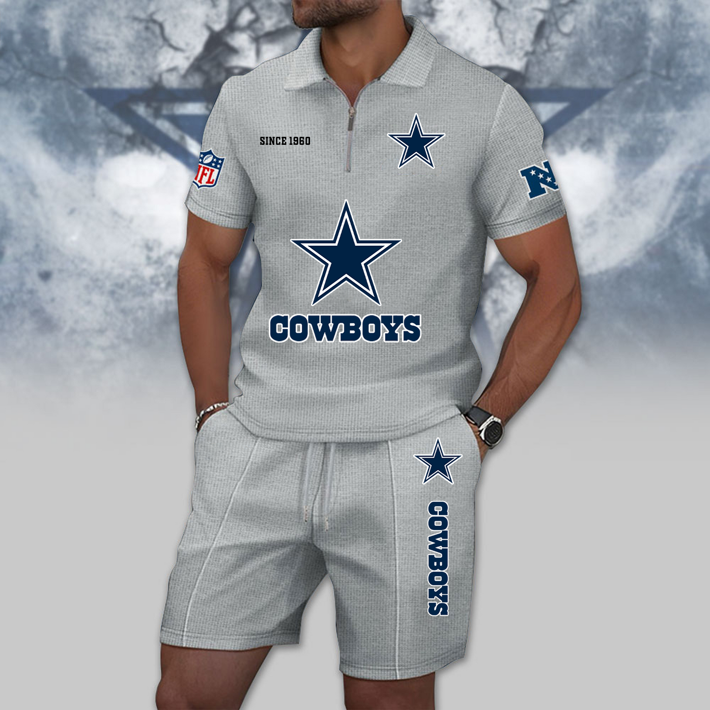 DAL x NFL Zip Polo Set DATND TANTD