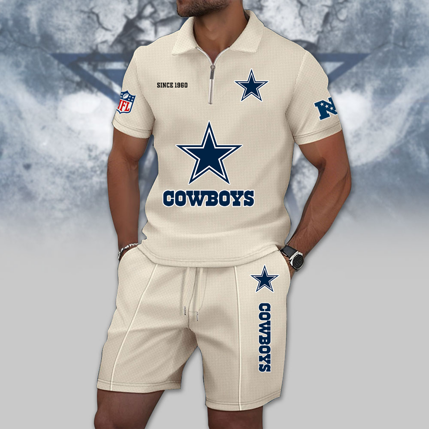 DAL x NFL Zip Polo Set DATND TANTD