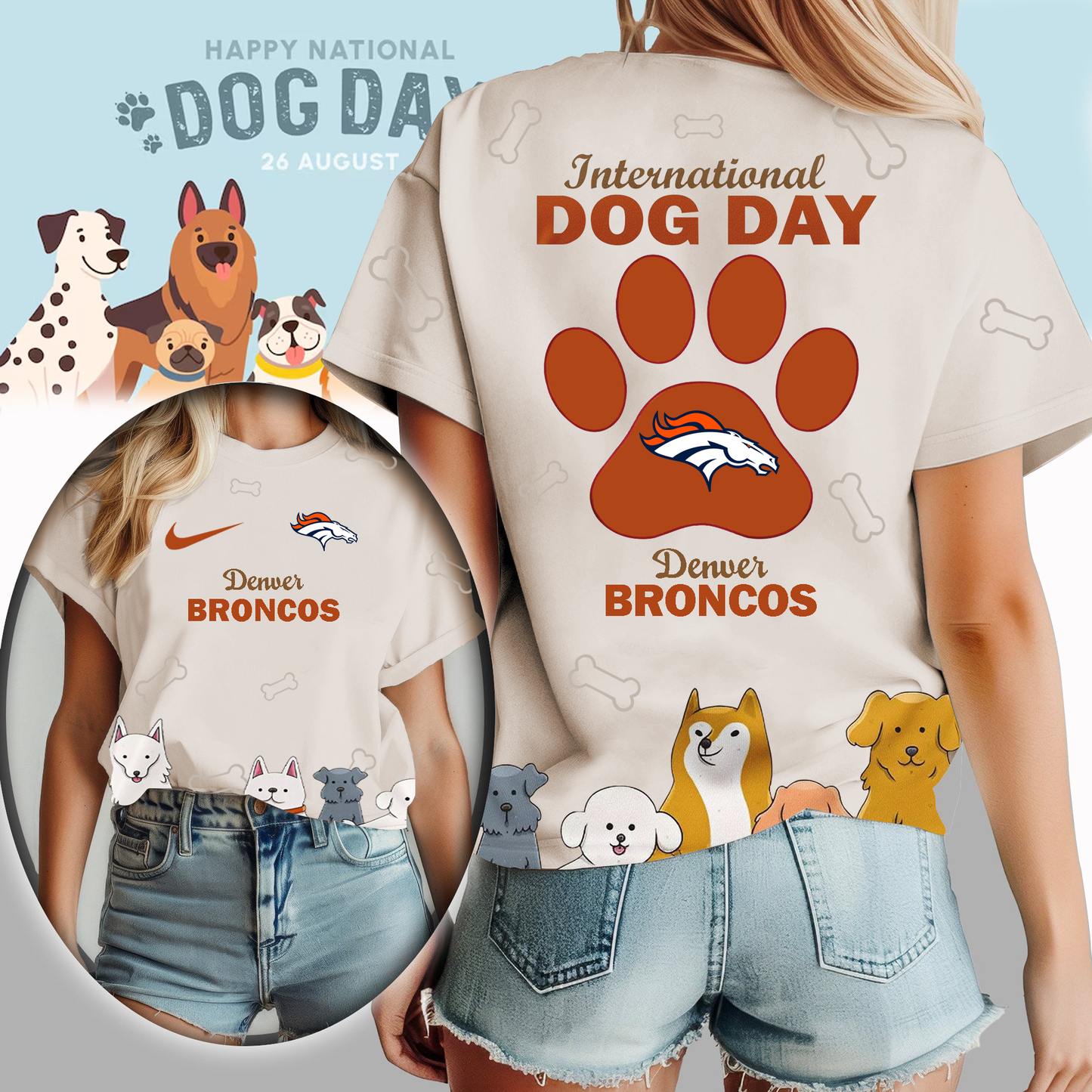 DB Premium NFL International Dog Day 3D Shirt DDT CTND