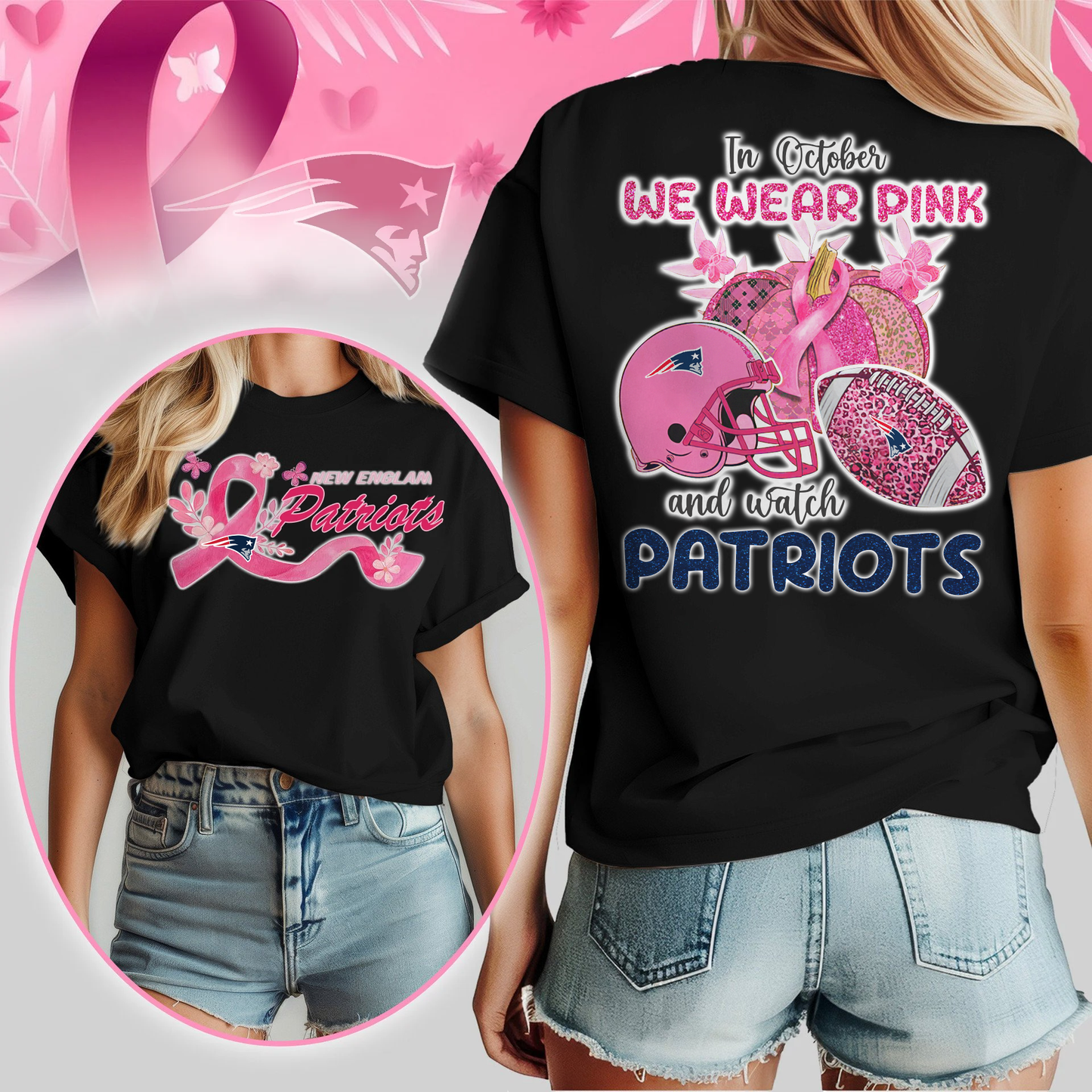 In October We Wear Pink And Watch NEP Shirt DDT NTL