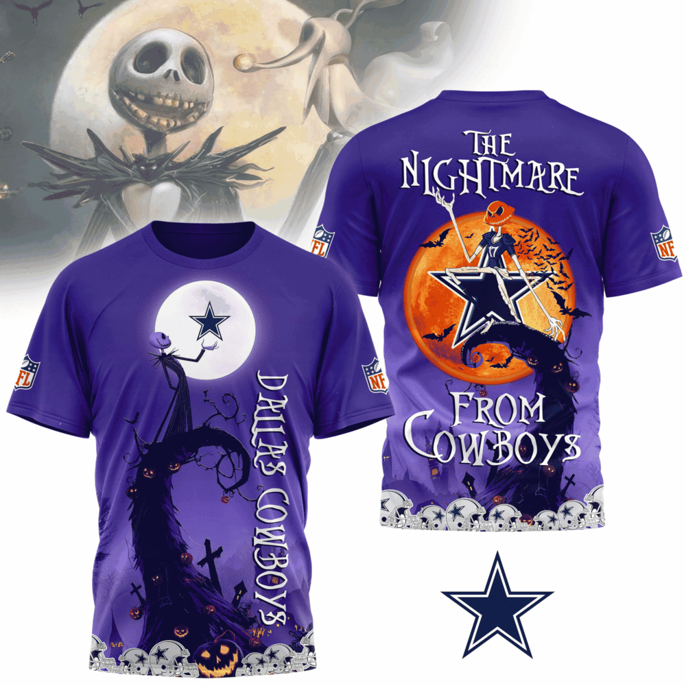 DC Premium NFL X Halloween The Nightmare 3D Shirt DDT CTND