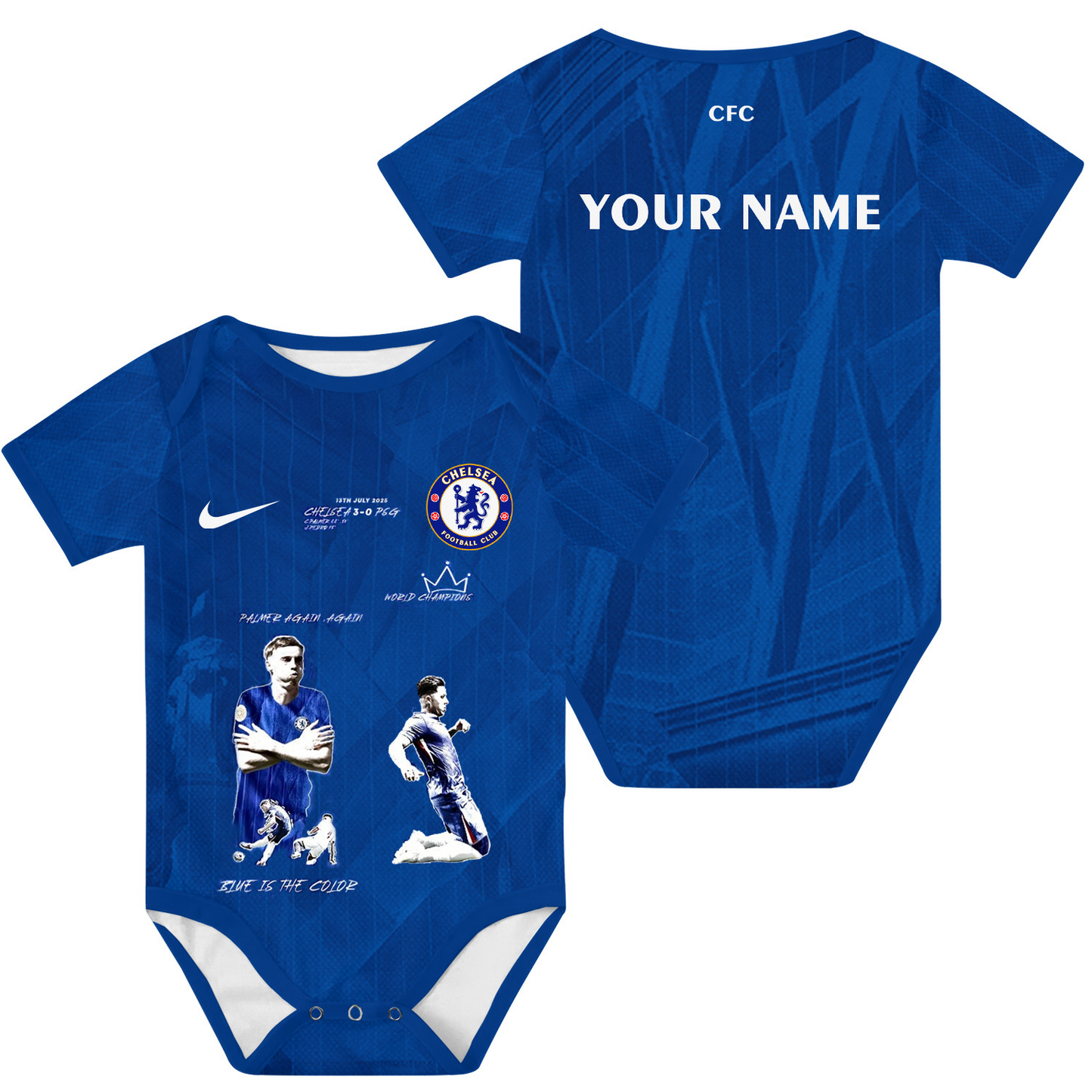 CHE F.C Custom Soccer Jersey , Baby Rib Bodysuit Sizes V1 DATND TANTD