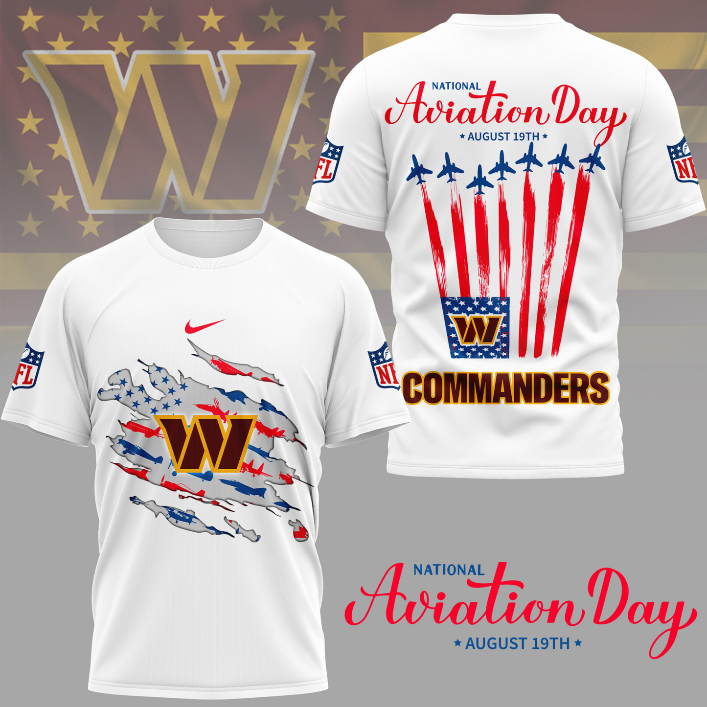 WC Premium National Aviation Day 3D Shirt DDT TTV
