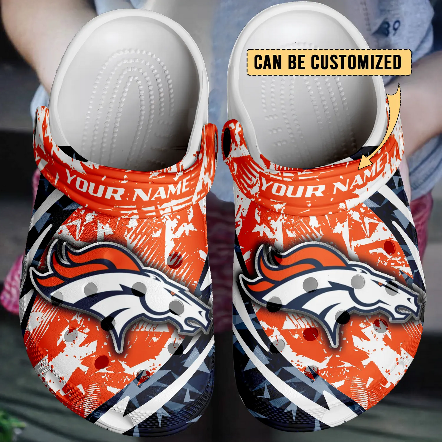 DEN x NFL Crocs Crocband Clogs Shoes DatND DVT