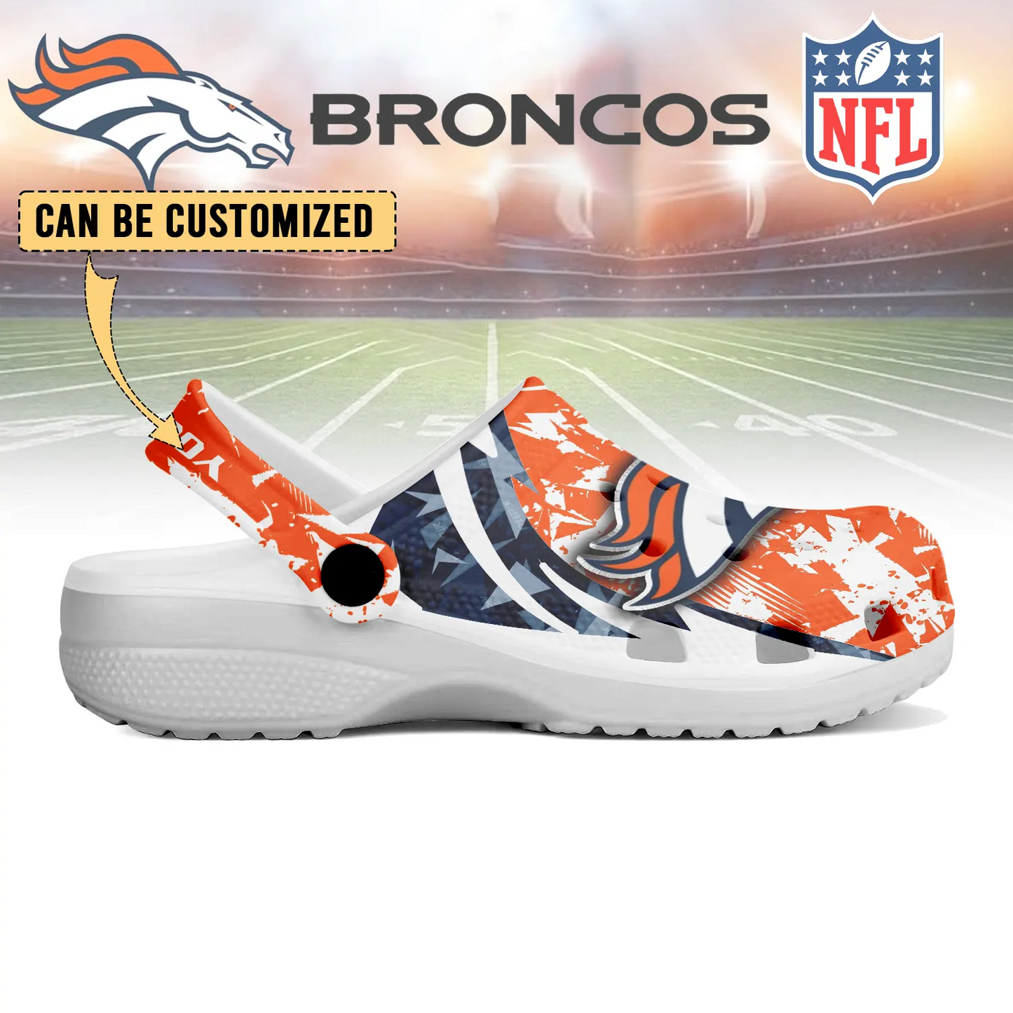 DEN x NFL Crocs Crocband Clogs Shoes DatND DVT