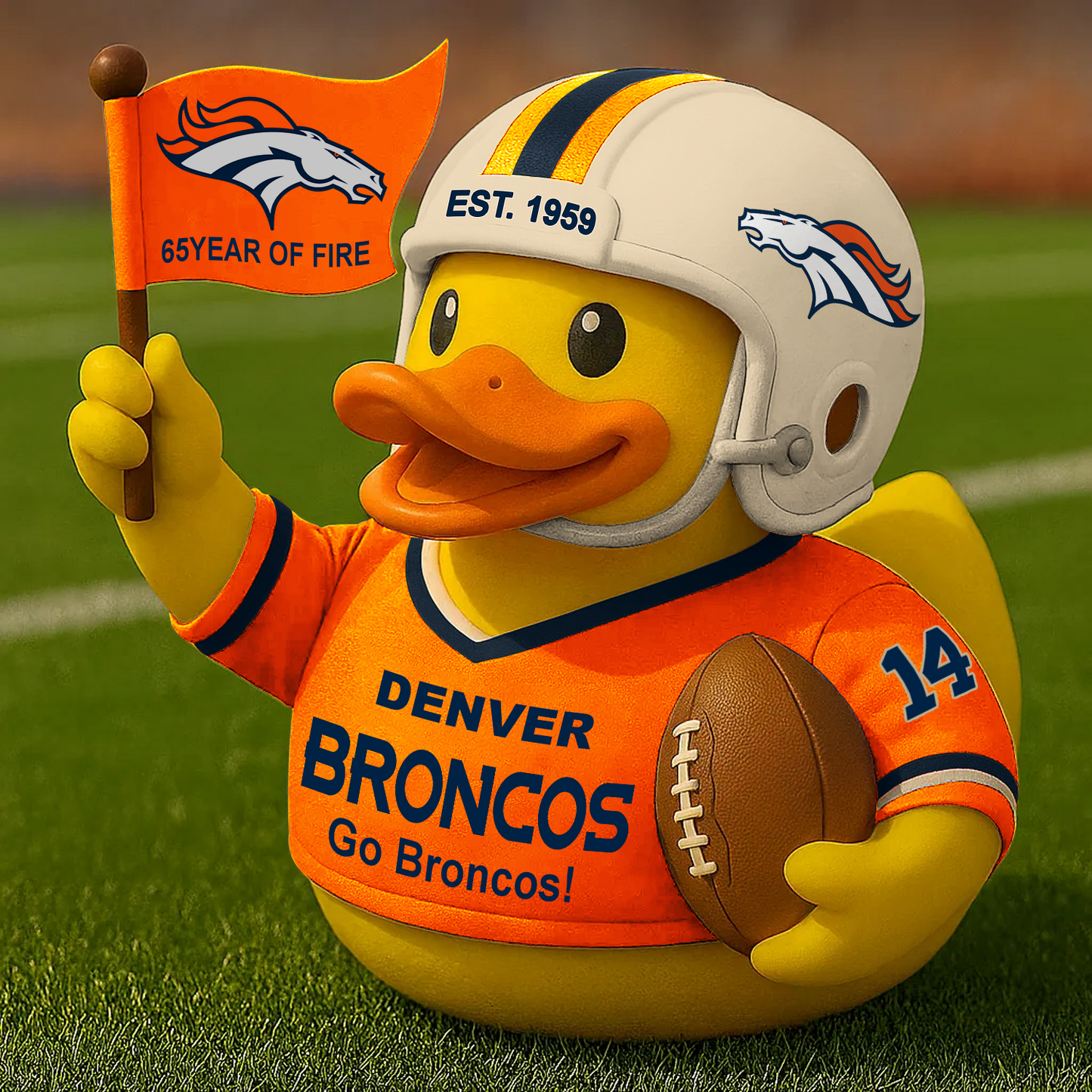 DEN x NFL Anniversary Rubber Duck DATND TANTD