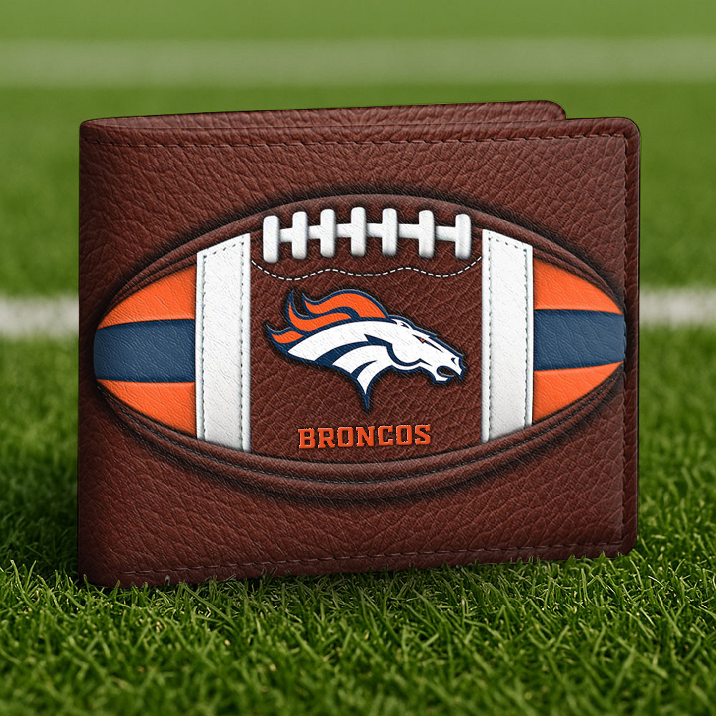 DEN x NFL Football Men Special Brown Wallet DATND TANTD