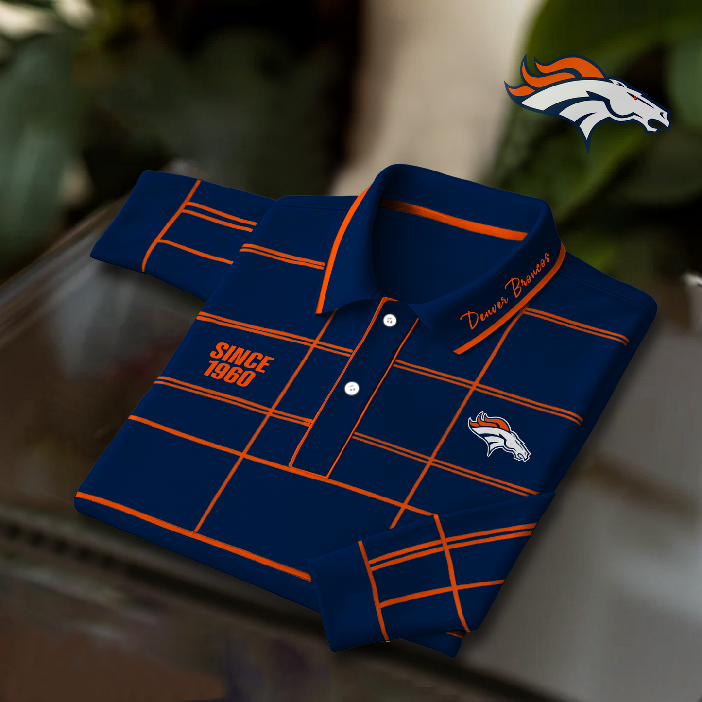 DEN x NFL Polo Shirt Long Sleeve DatND DVT