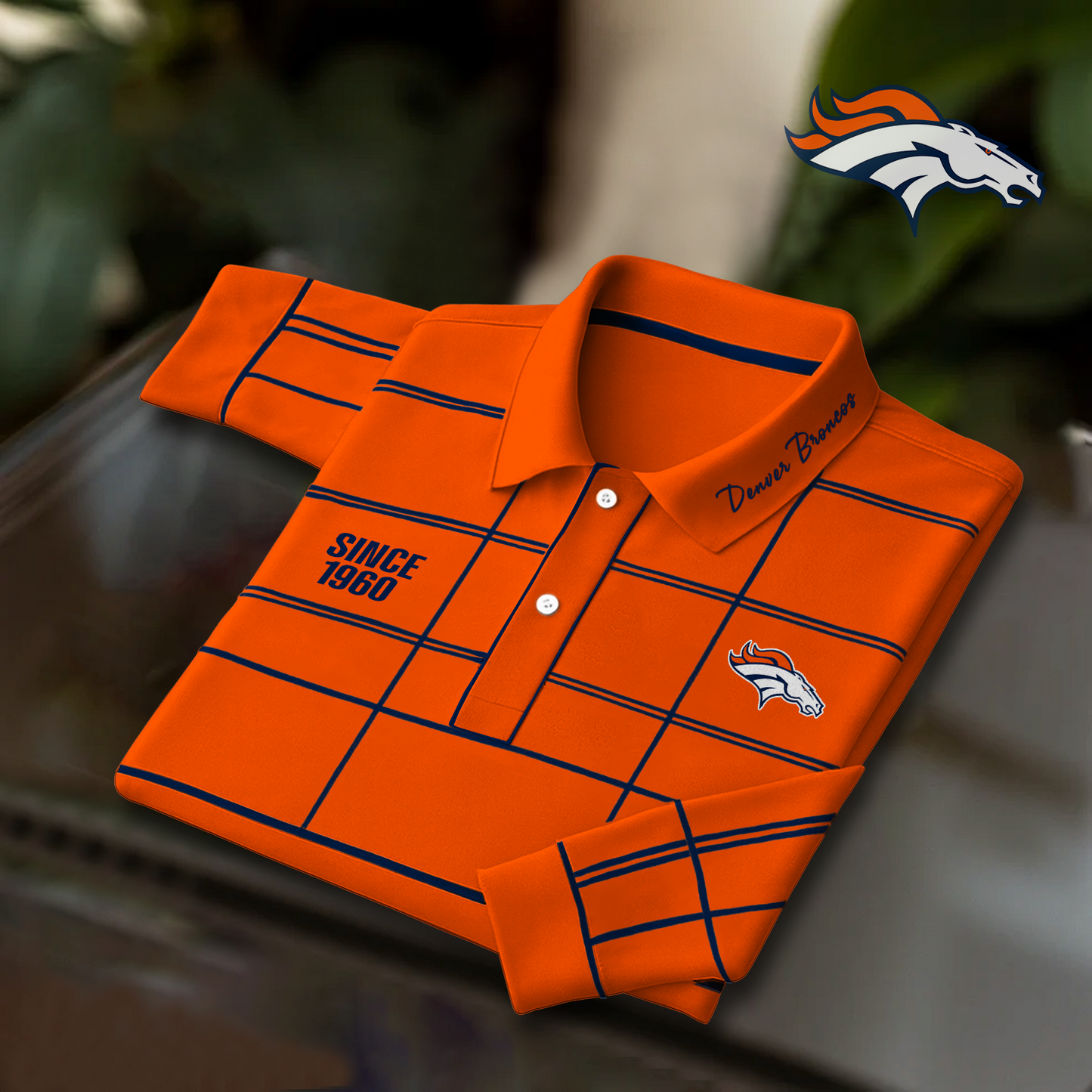 DEN x NFL Polo Shirt Long Sleeve DatND DVT