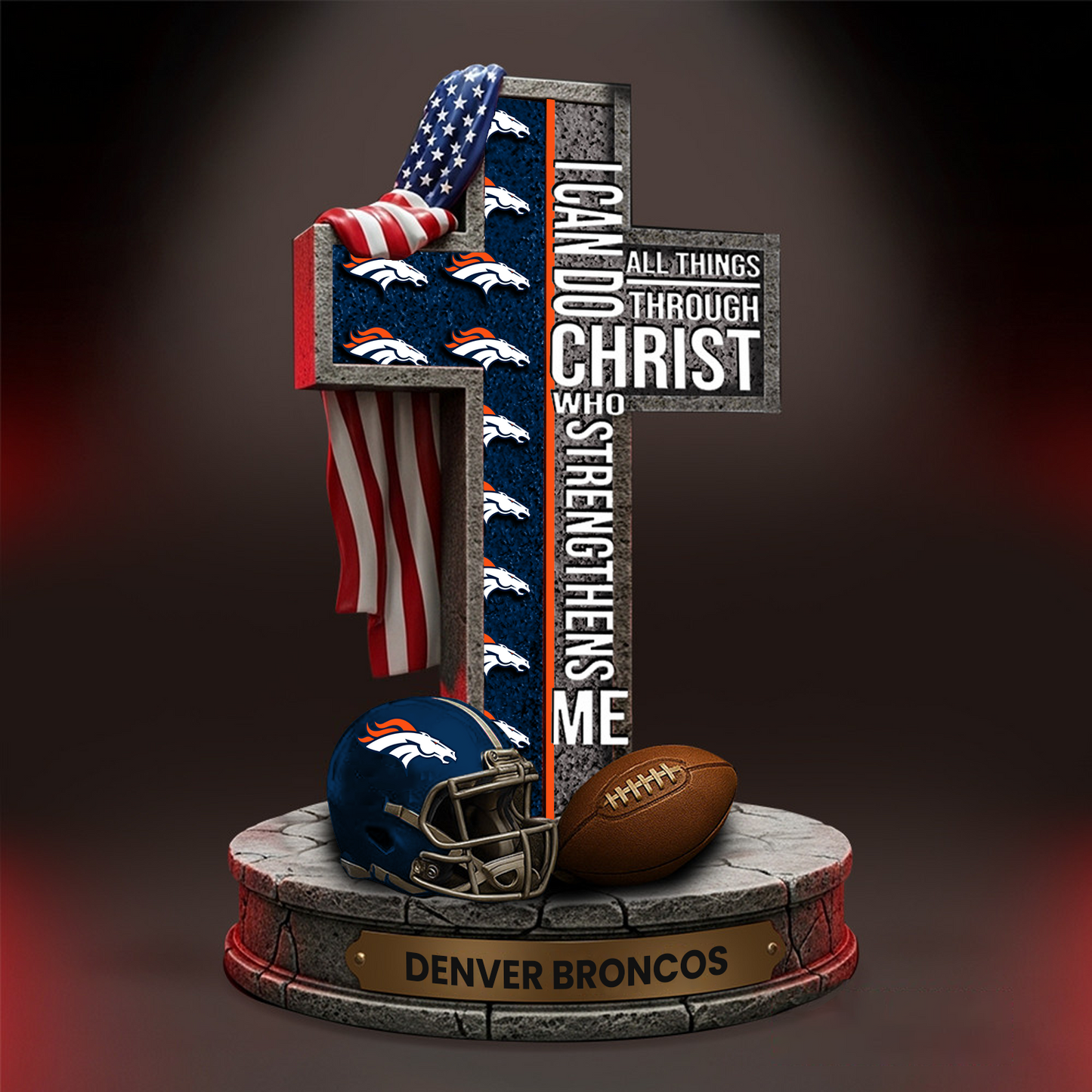 DEN x NFL Premium Acrylic Block DATND TANTD