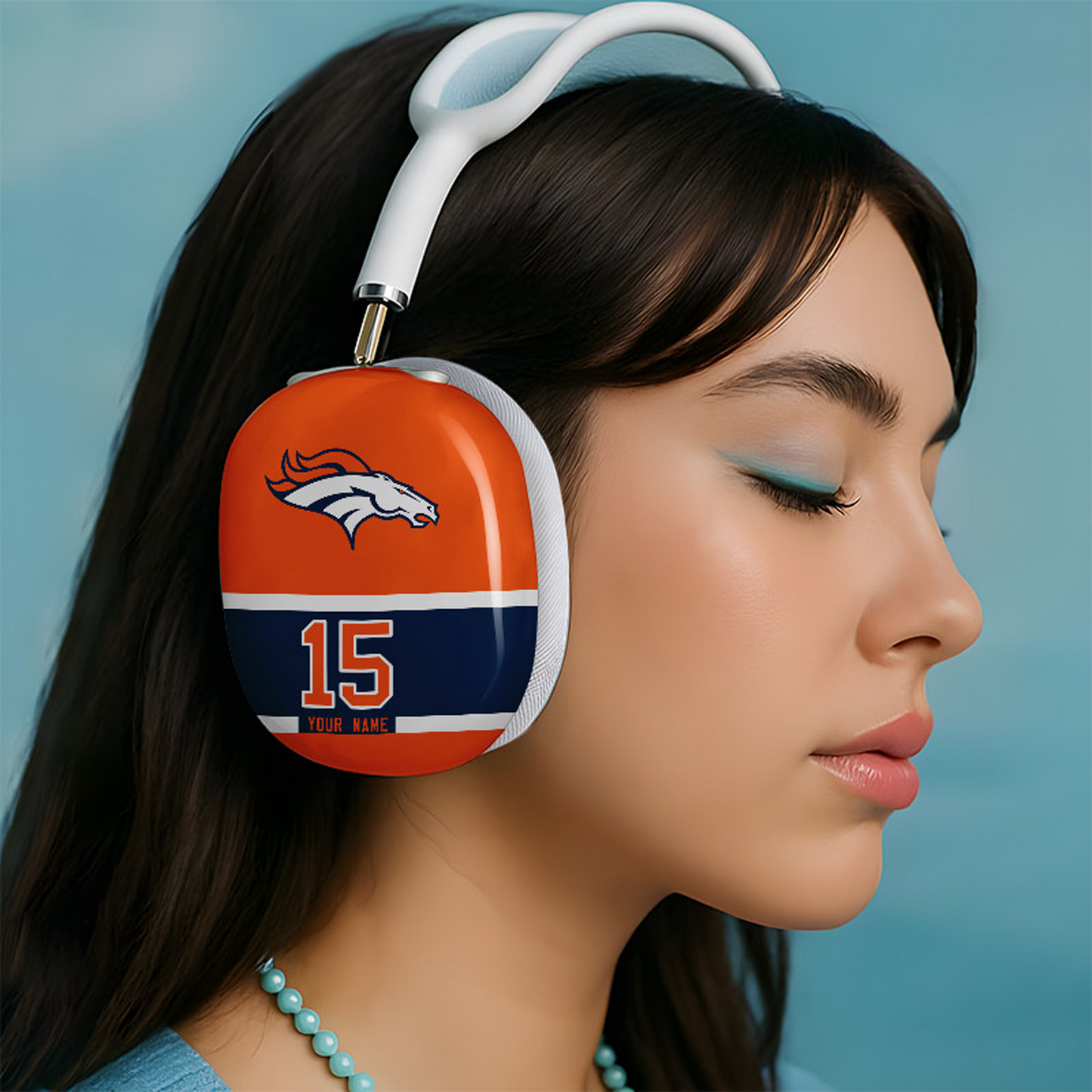 DEN x NFL Special Airpod Max Case Cover Personalized DATND TANTD