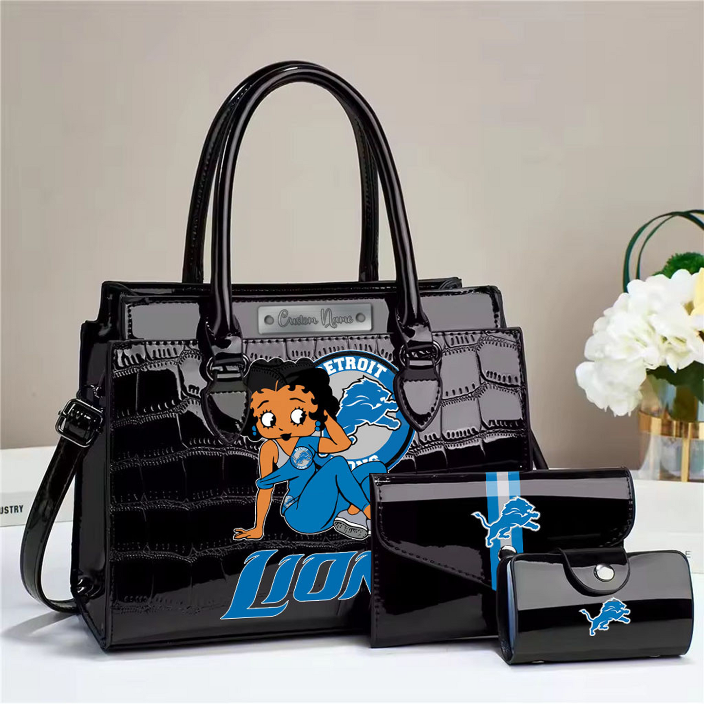 DET Embossed three-piece handbag set DatND DVT