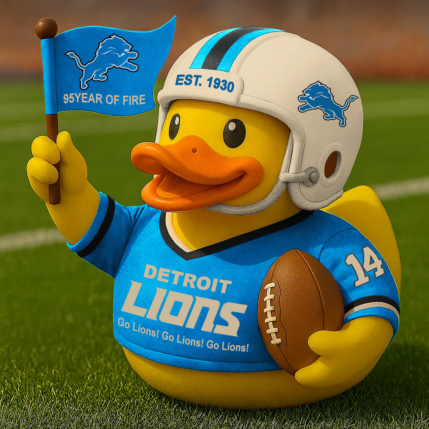 DET x NFL Anniversary Rubber Duck DATND TANTD