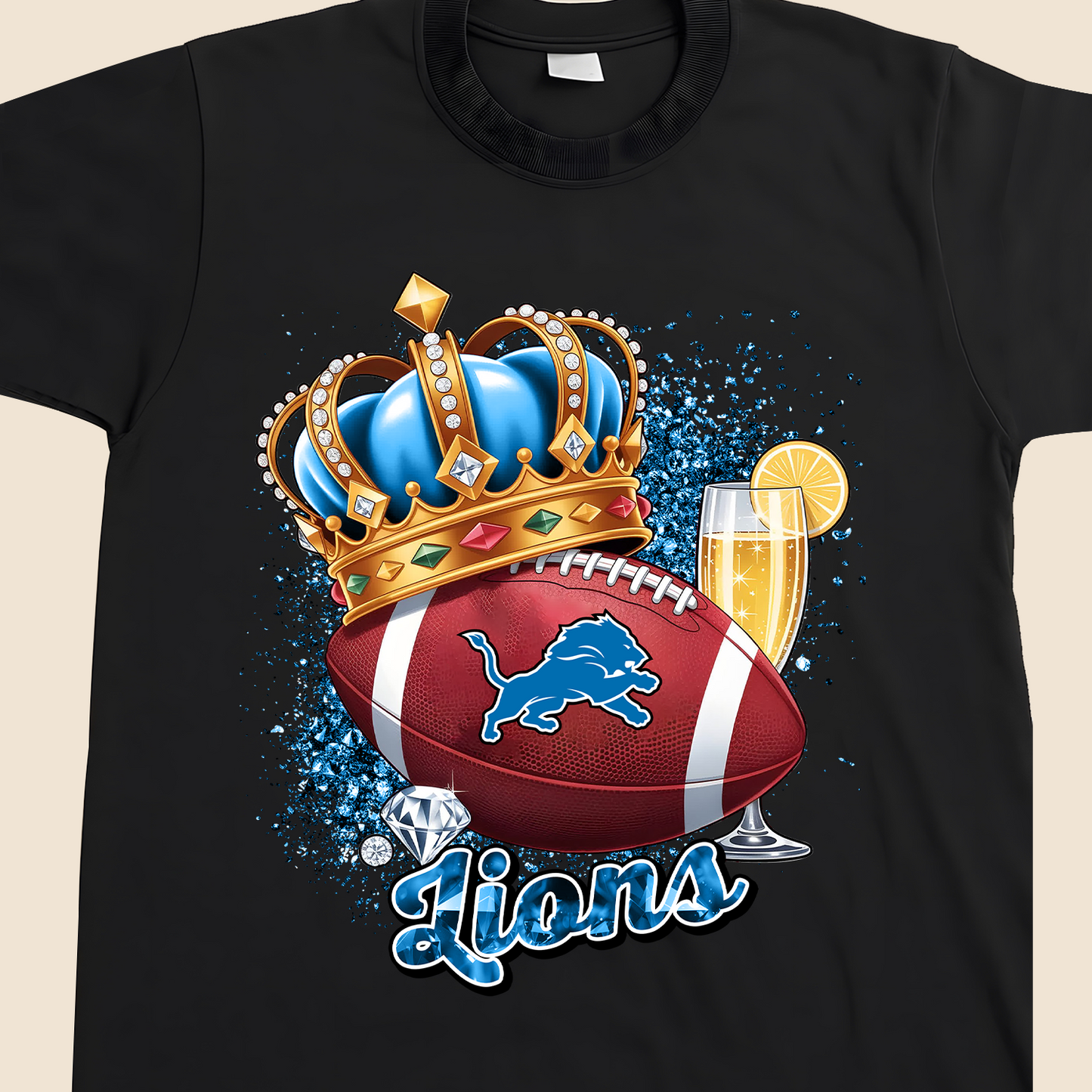 DET x NFL Crowns Diamond T-Shirt DATND TANTD