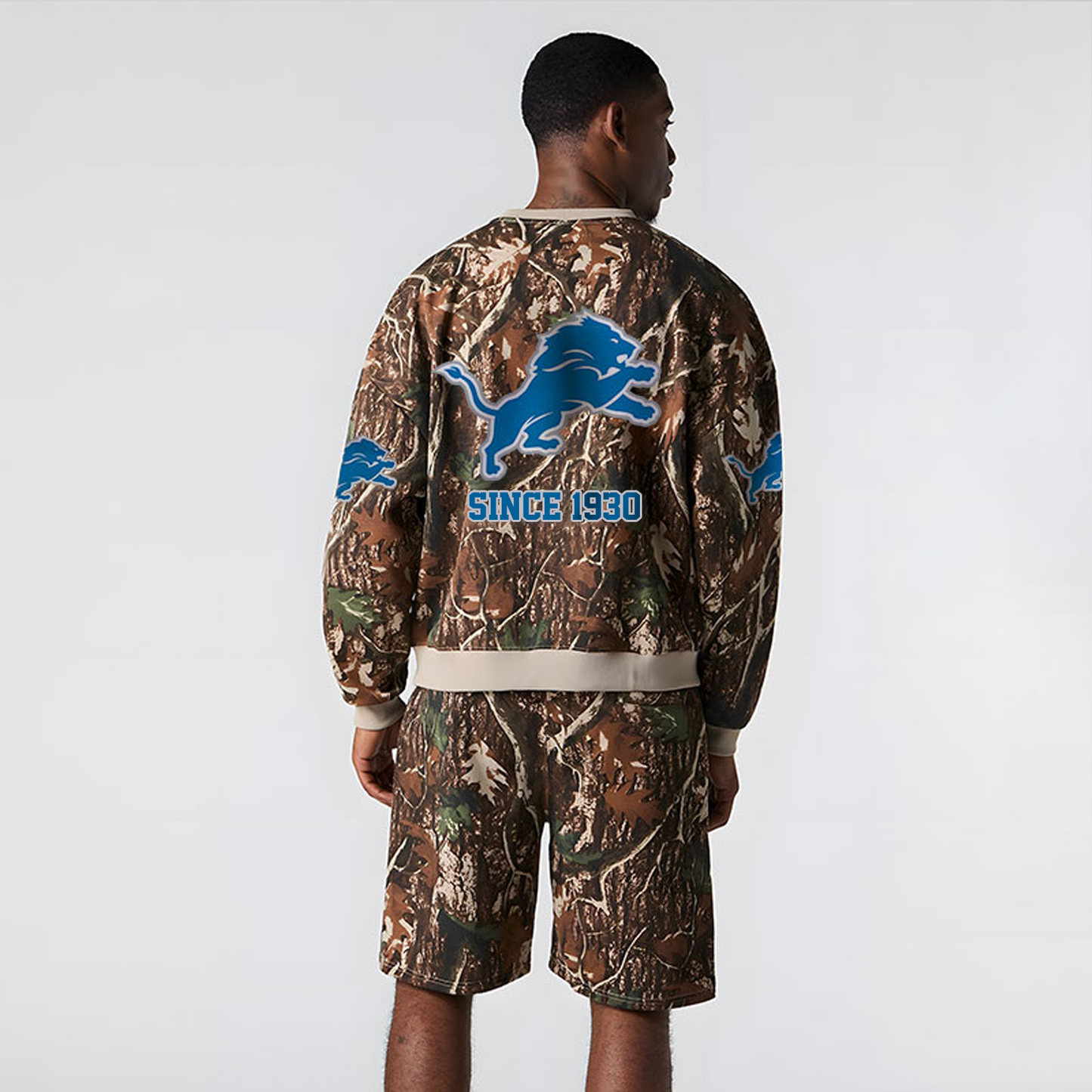 DET x NFL Football Full Set Long Sweatshirt And Short Pants DATND TANTD
