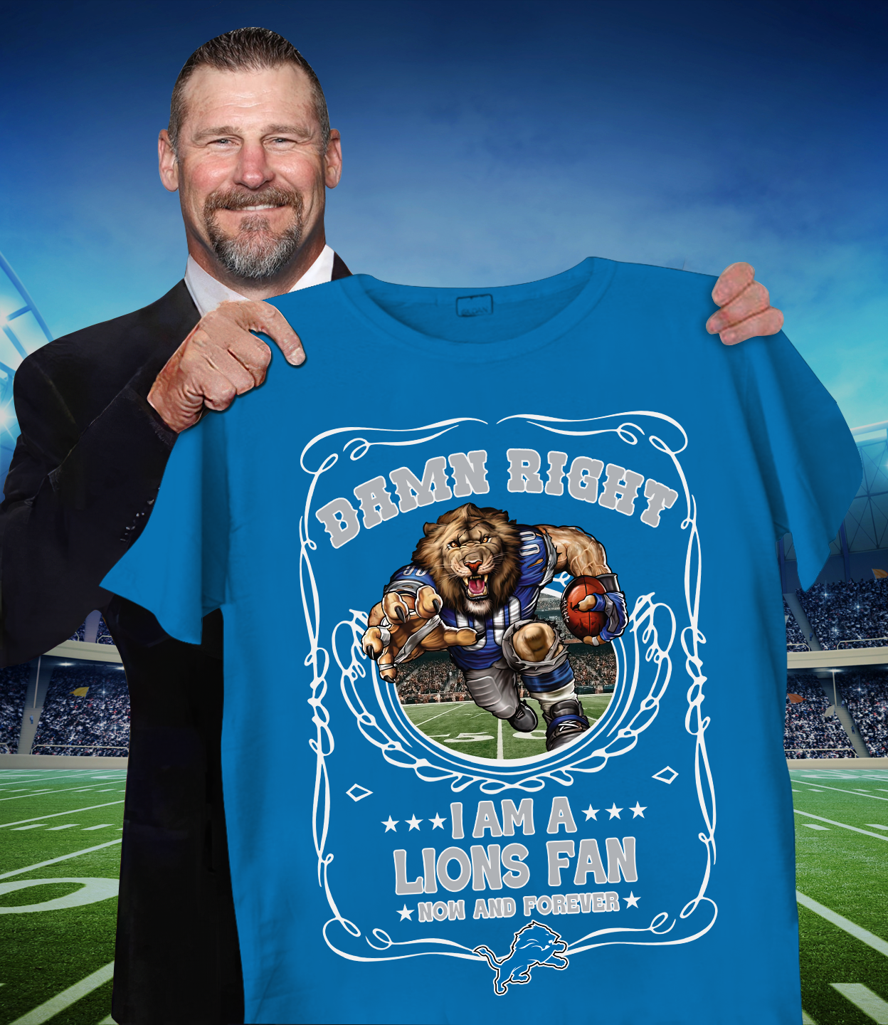 DET x NFL Mascot 2D T-Shirt DATND TANTD 120825