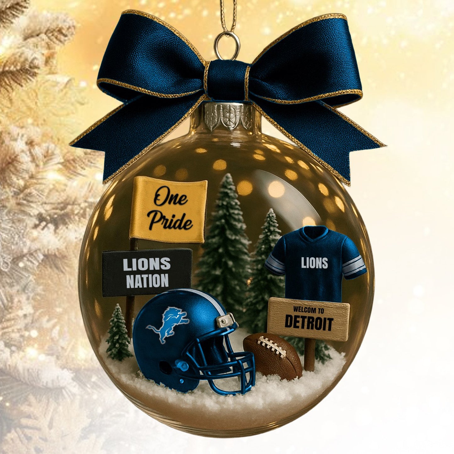 DL NFL Acrylic Ball Ornament - Best Gift For Fans DDT CTND