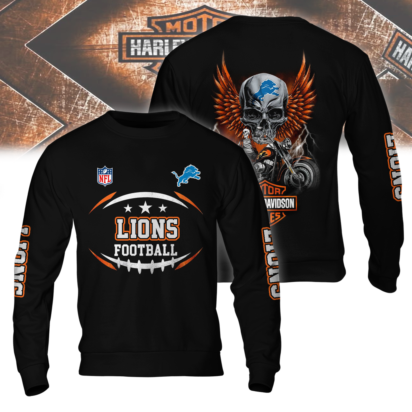 DL Premium NFL Motorcycle 3D Shirt DDT CTND