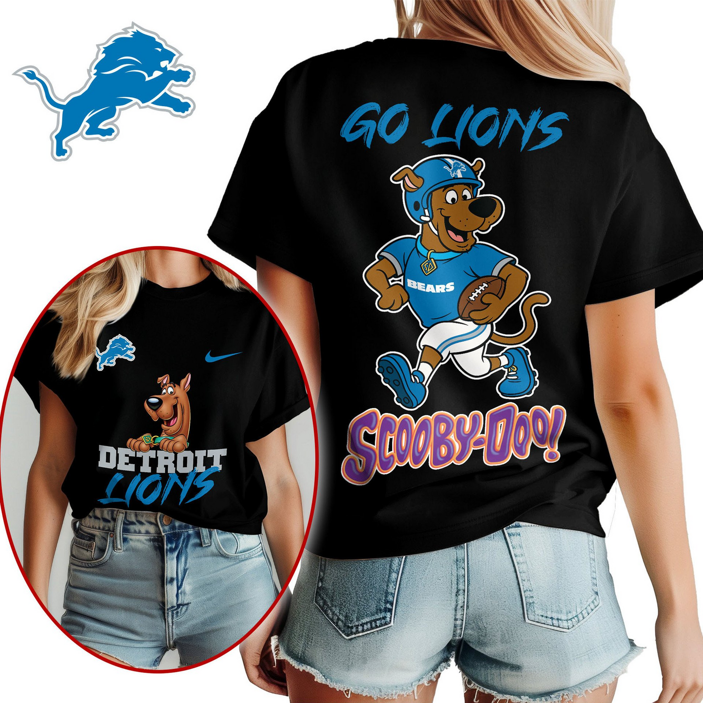 DL Premium NFL Scooby-Doo Fan Women‘s Shirt DDT CTND