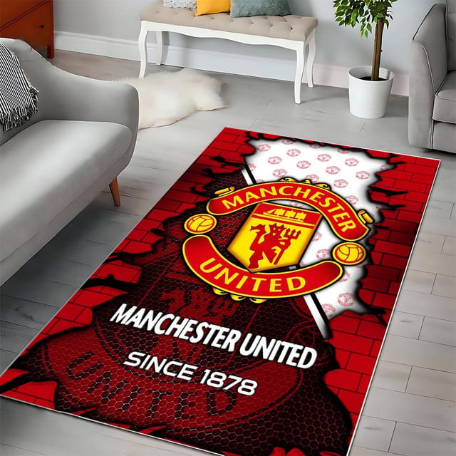 EPL x MU Broken Brick Multi Logo Carpet Rug V1 NAK