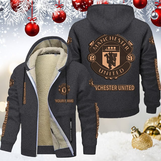 EPL x MU Hoodie Zip Velvet Coat V1 NAK