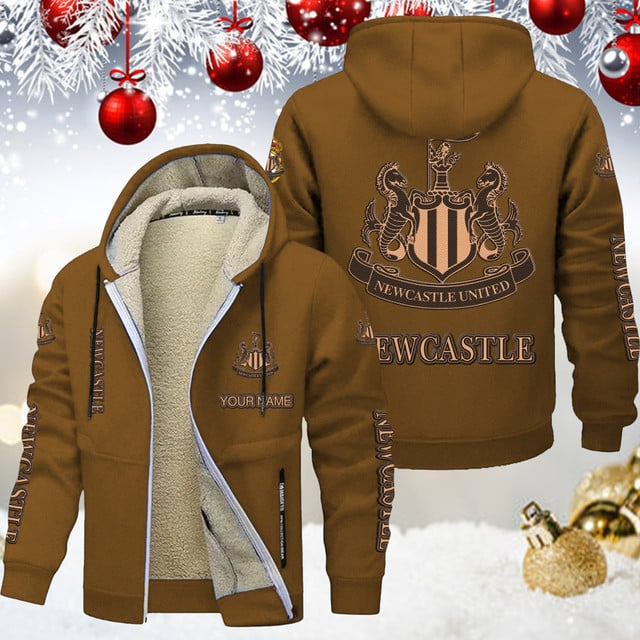 EPL x NUFC Hoodie Zip Velvet Coat V1 NAK