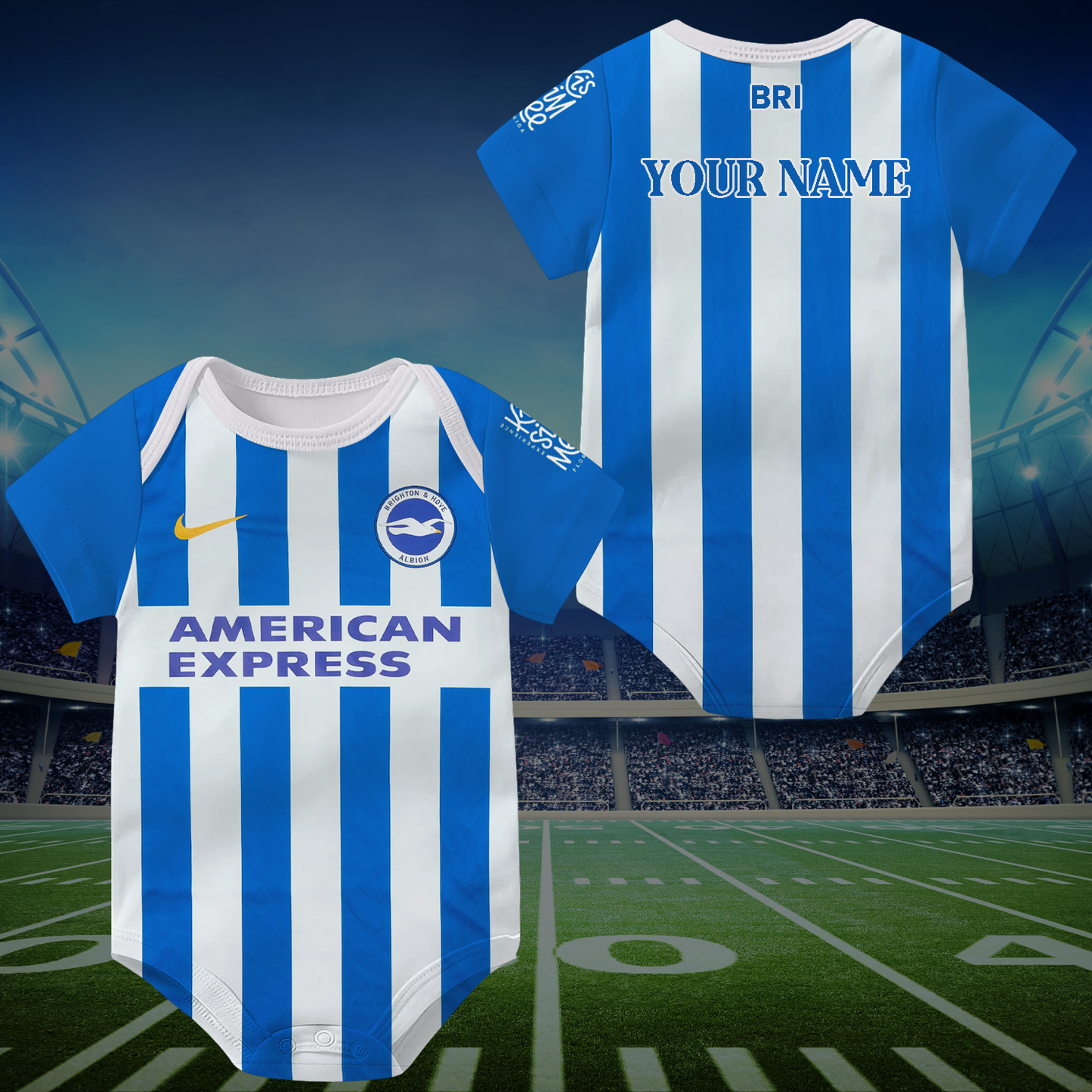 BRI Soccer Jersey , Baby Rib Bodysuit Sizes DATND TANTD