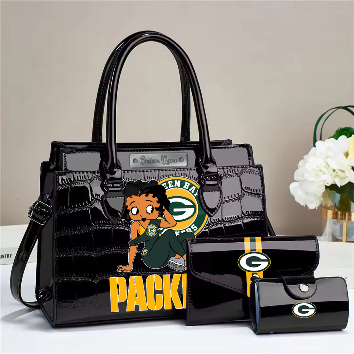 GB Embossed three-piece handbag set DatND DVT