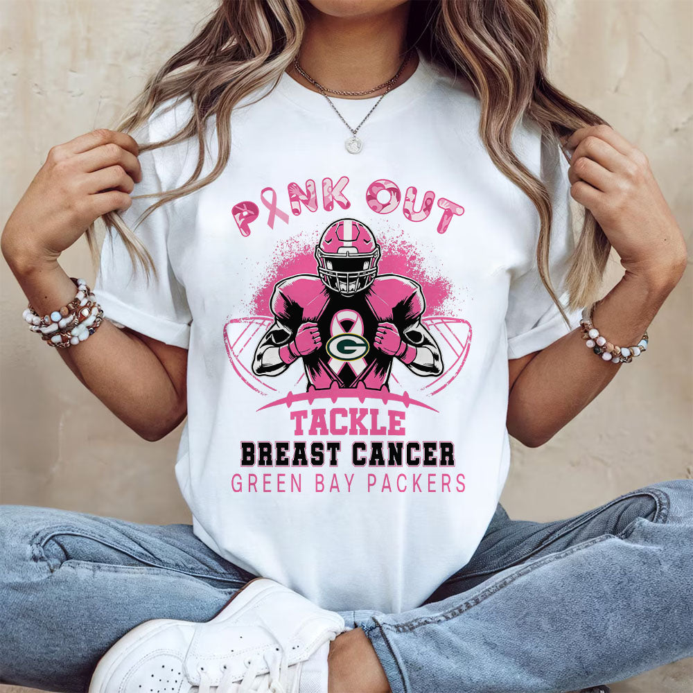 GB Pink Out Tackle Breast Cancer 2D Shirt DatND DVT