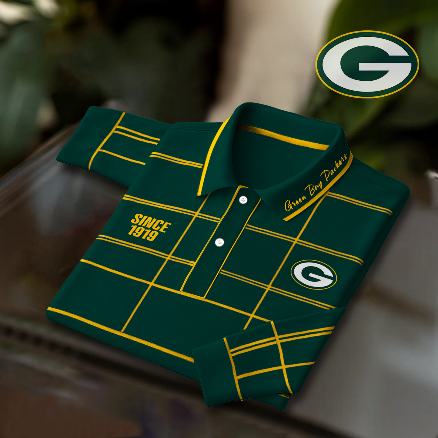 GB x NFL Polo Shirt Long Sleeve DatND DVT