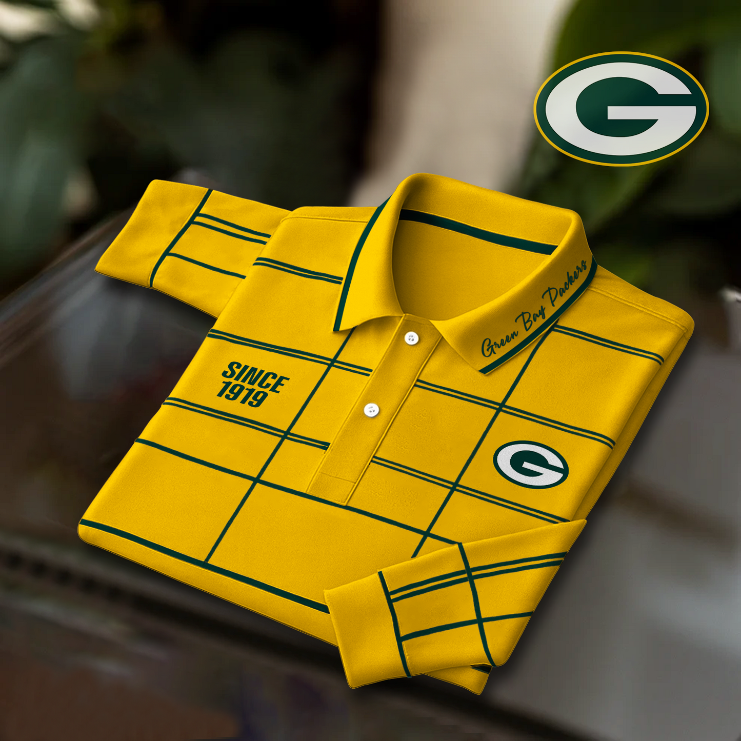 GB x NFL Polo Shirt Long Sleeve DatND DVT