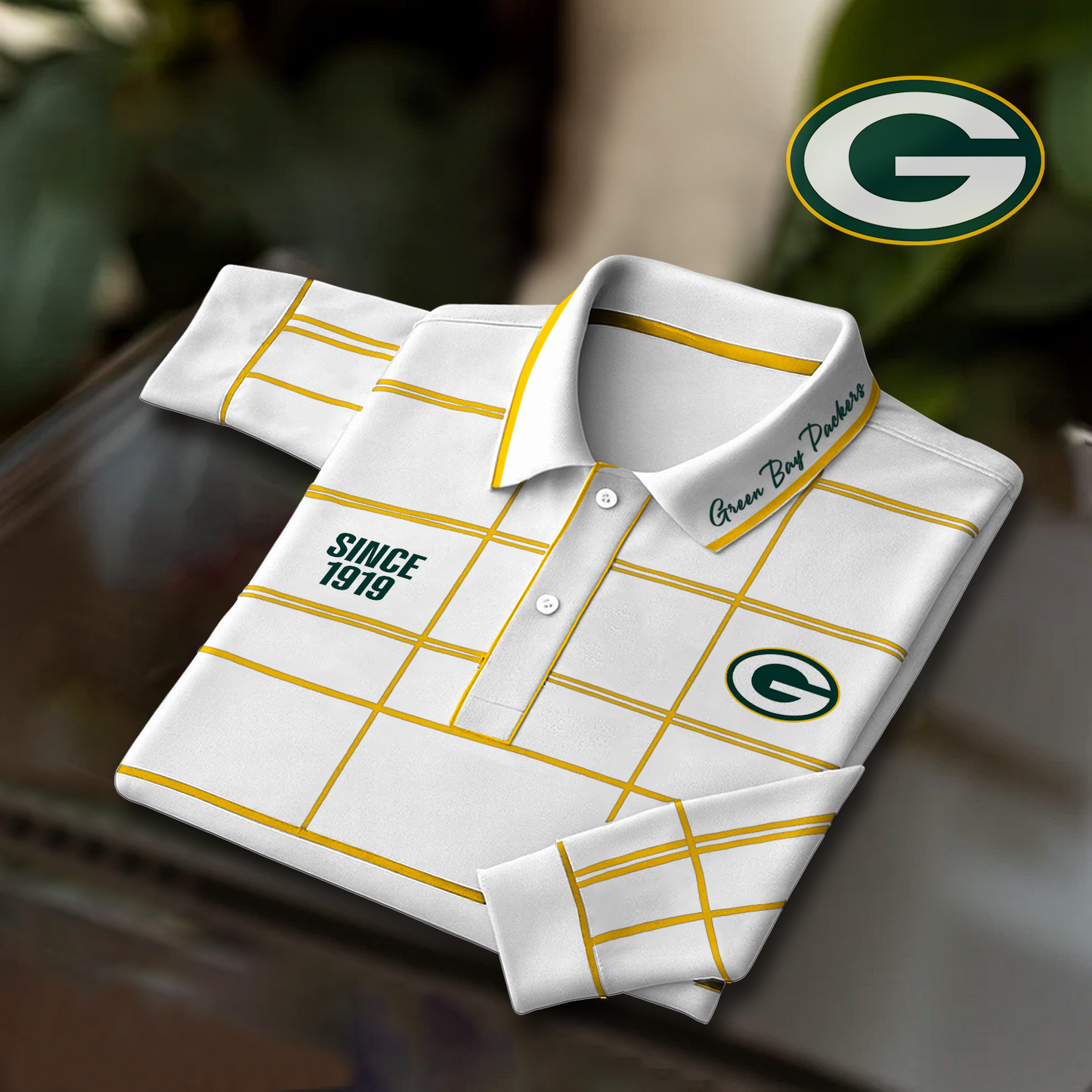 GB x NFL Polo Shirt Long Sleeve DatND DVT