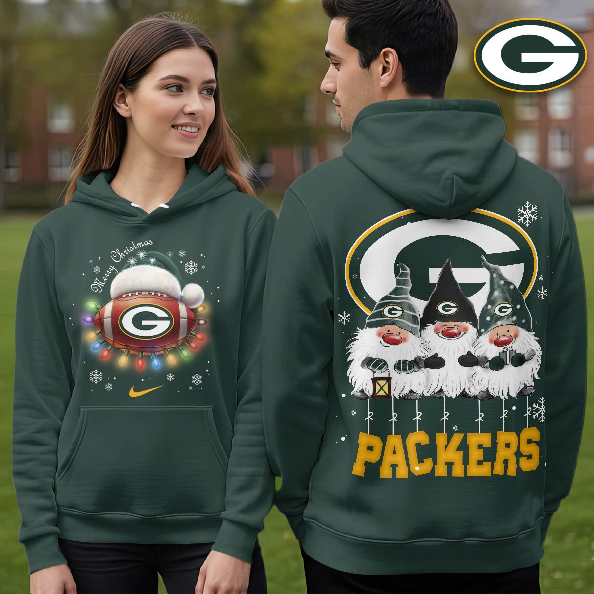 GBP Premium NFL Christmas Gnomes Hoodie DDT CTND