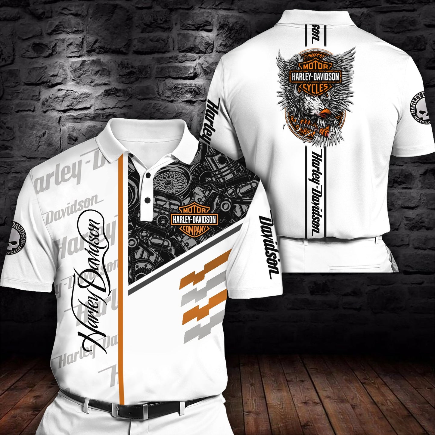 HD Premium Motorcycle V3 Polo Shirt DDT CTND