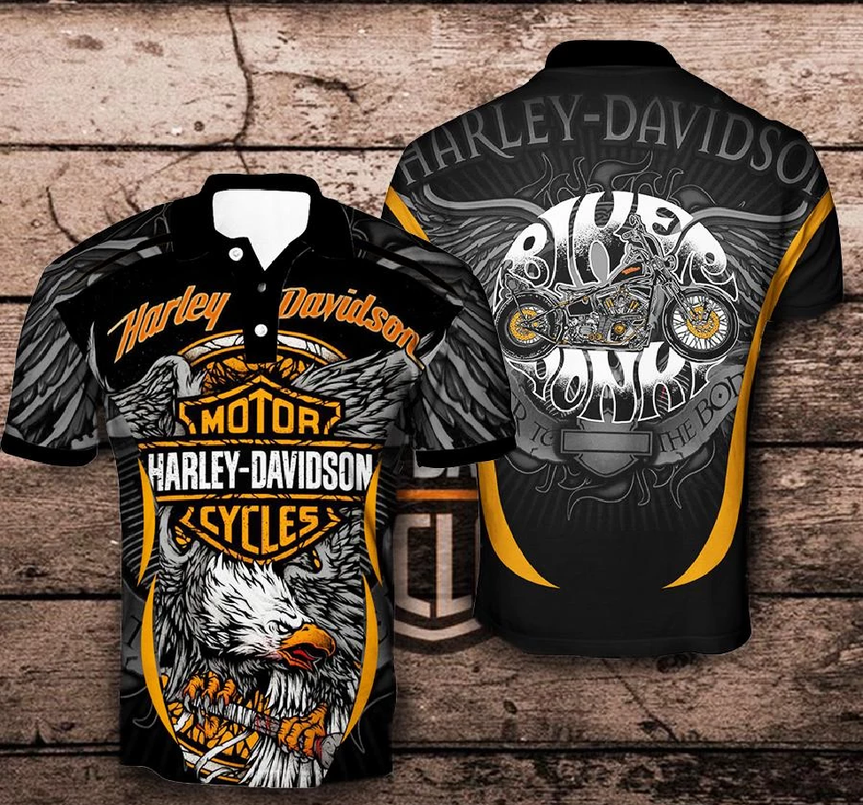 HD Premium Motorcycle V4 Polo Shirt DDT CTND