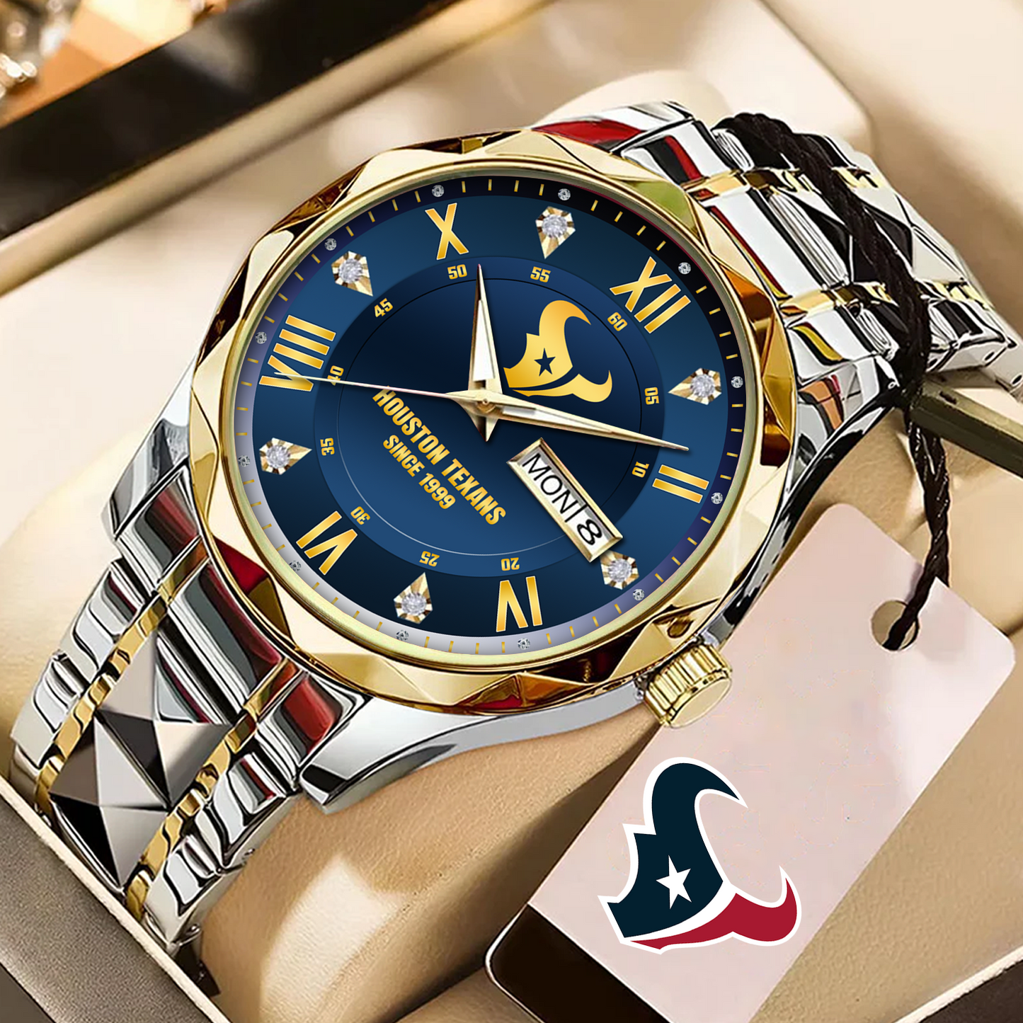 HOU x NFL Alloy Luxury Quartz Watch DATND TANTD