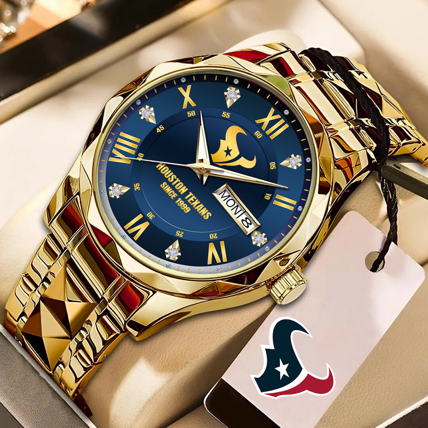 HOU x NFL Alloy Luxury Quartz Watch DATND TANTD