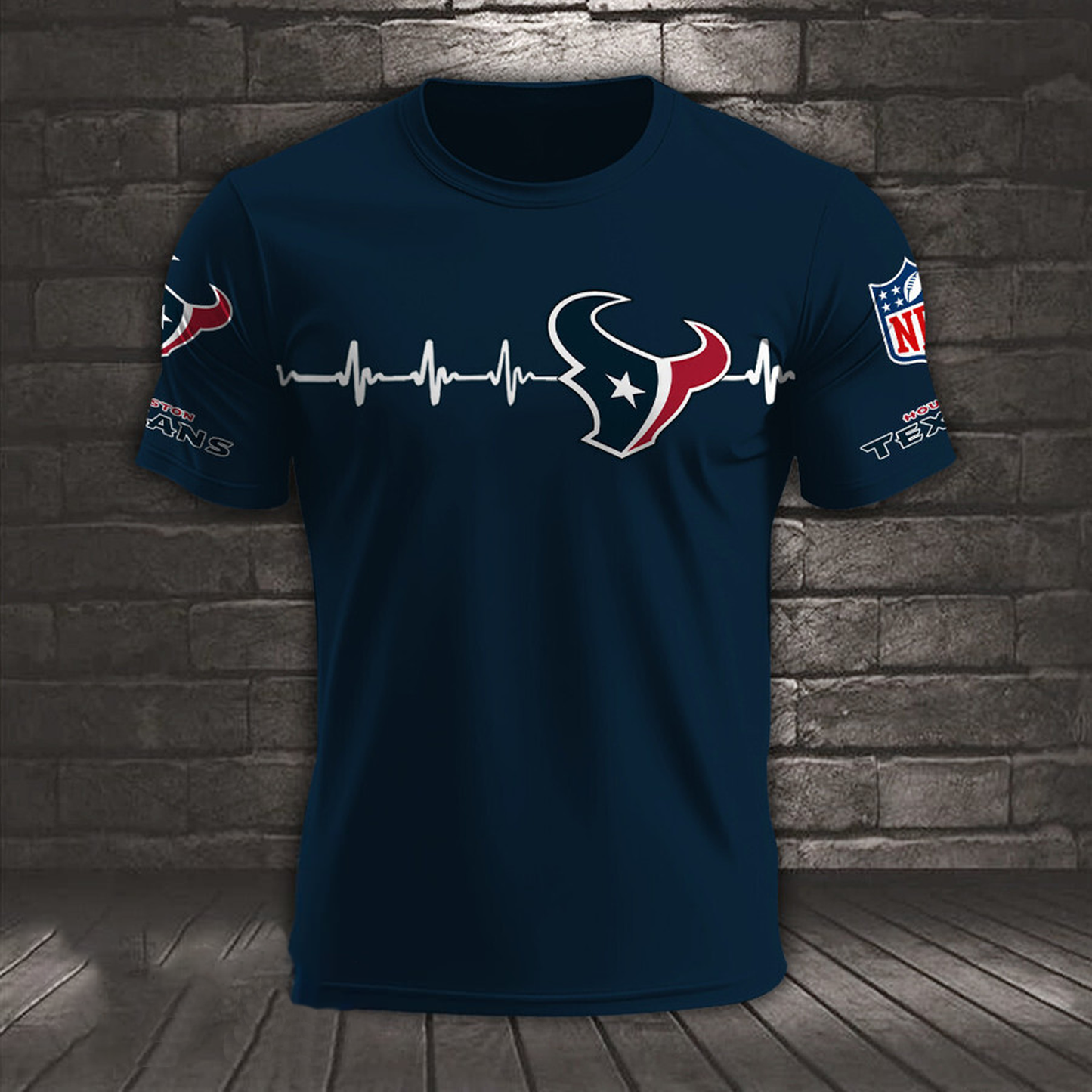 HOU x NFL Heart Rate Map Special 3D Shirt DatND ThuongNH