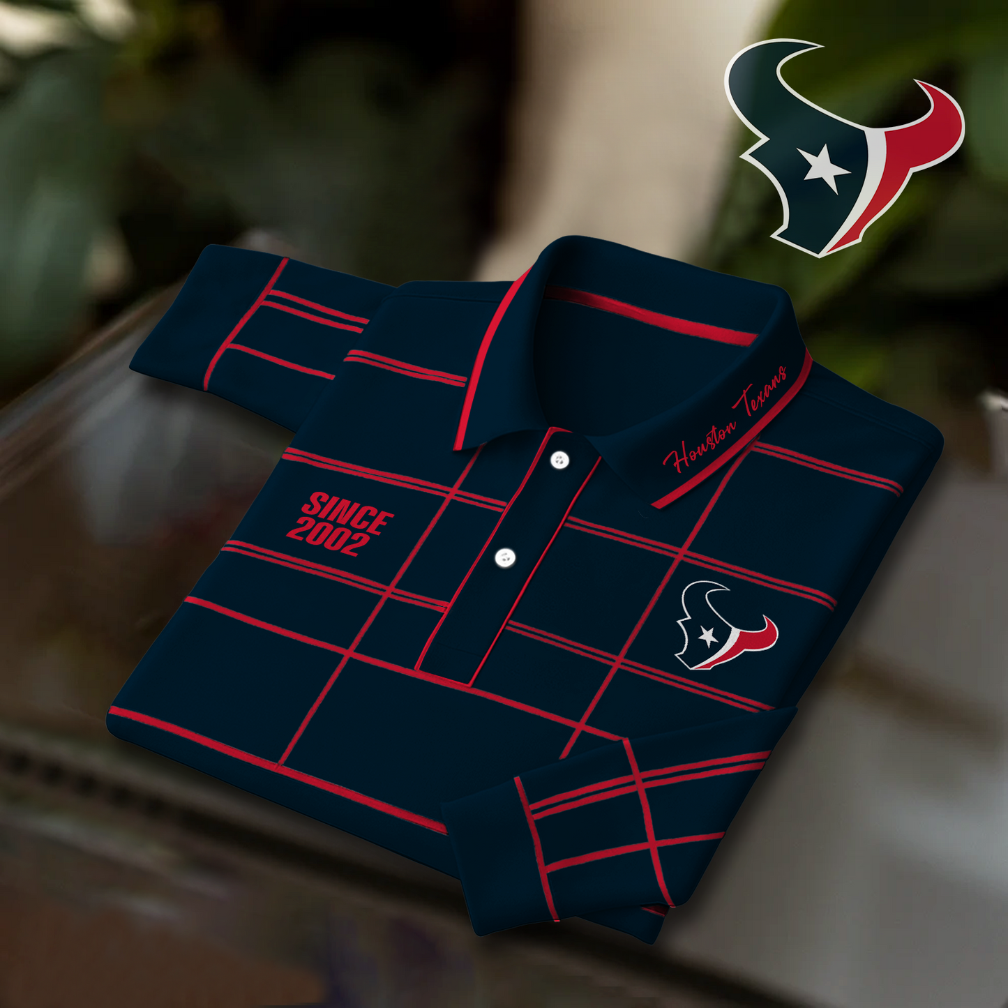HOU x NFL Polo Shirt Long Sleeve DatND DVT