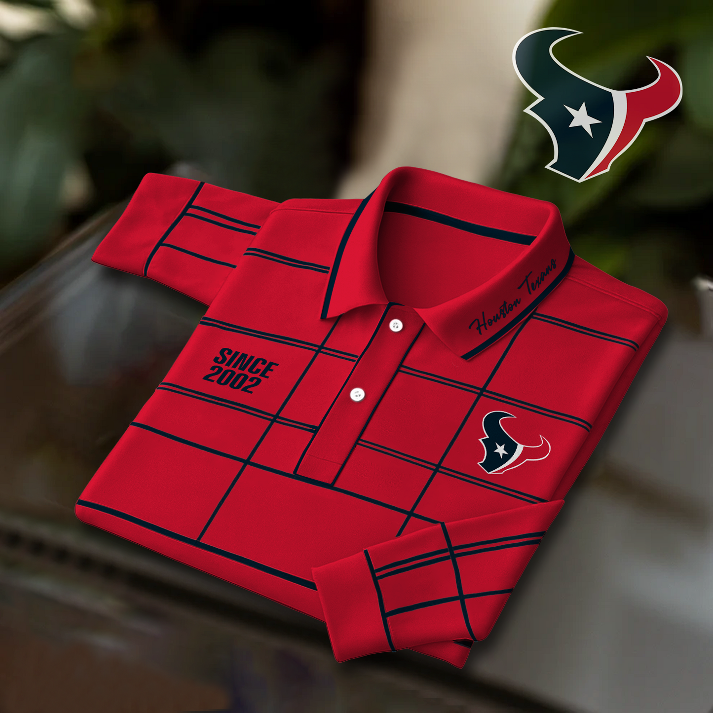 HOU x NFL Polo Shirt Long Sleeve DatND DVT