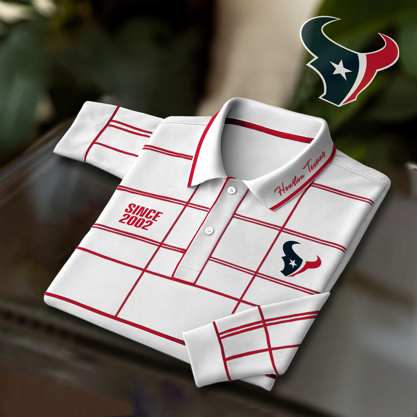 HOU x NFL Polo Shirt Long Sleeve DatND DVT