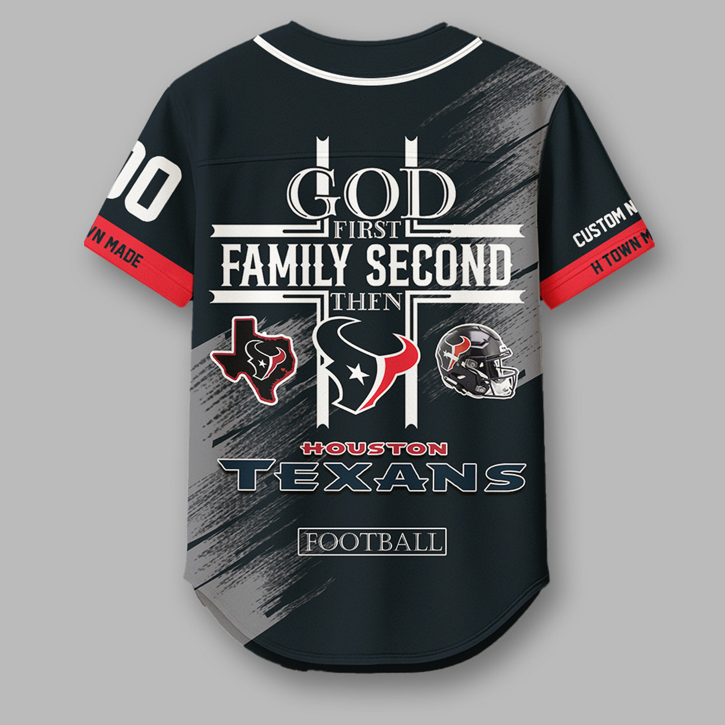 HOU x NFL Premium NFL Baseball Jersey DATND TANTD