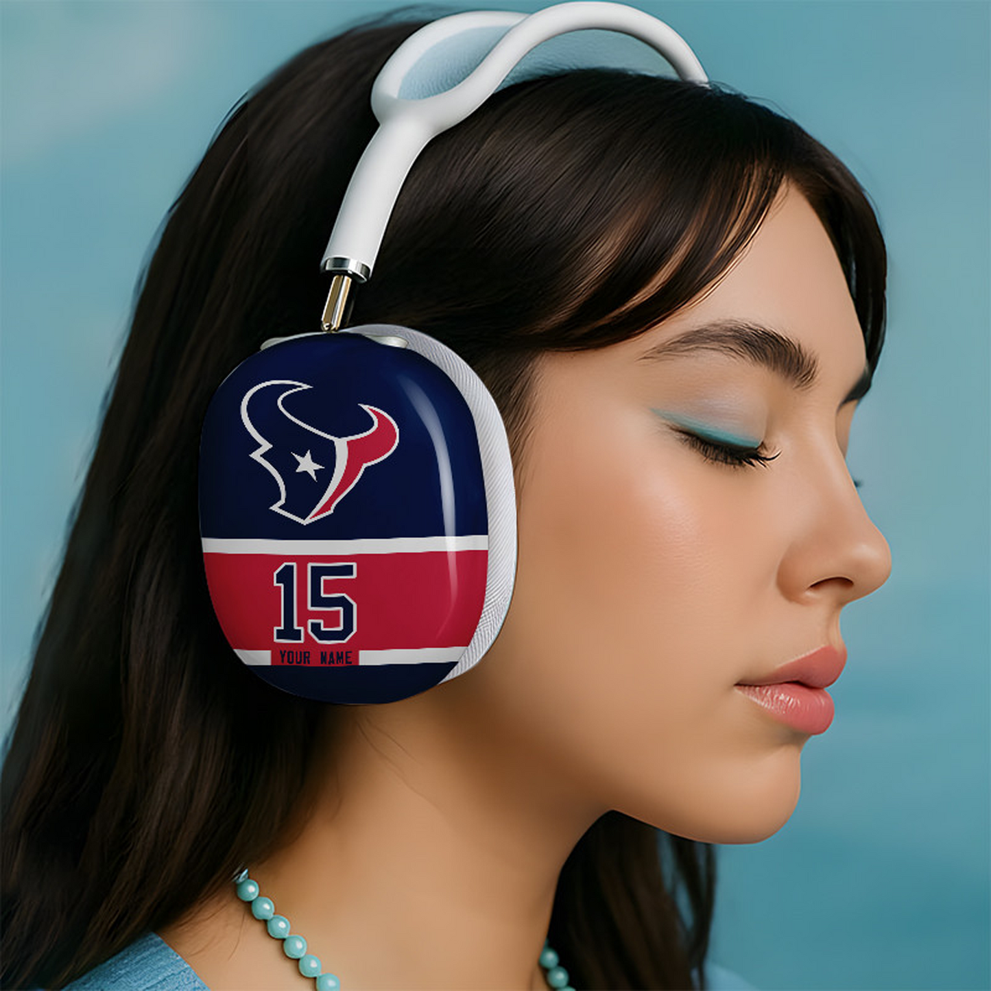 HOU x NFL Special Airpod Max Case Cover Personalized DATND TANTD