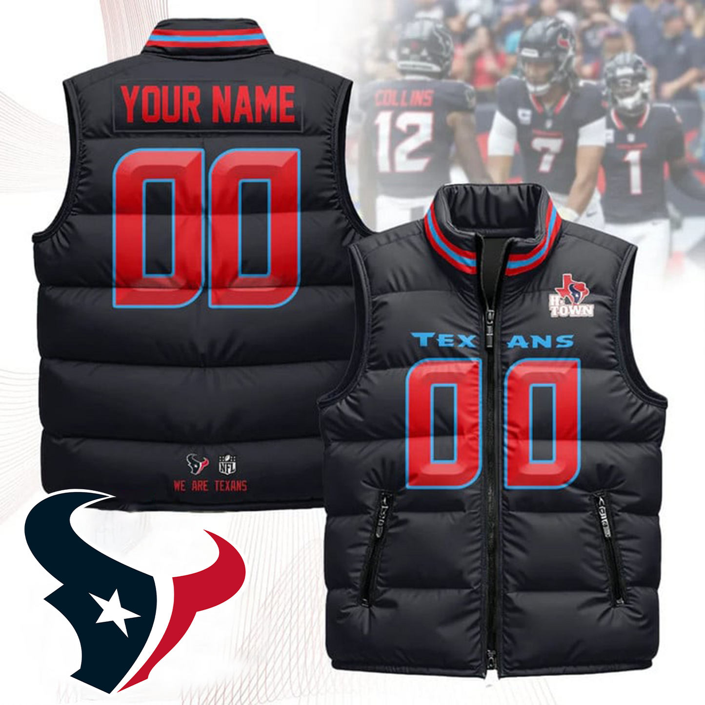 HOU x NFL Unisex Puffer Vest DatND ThuongNH