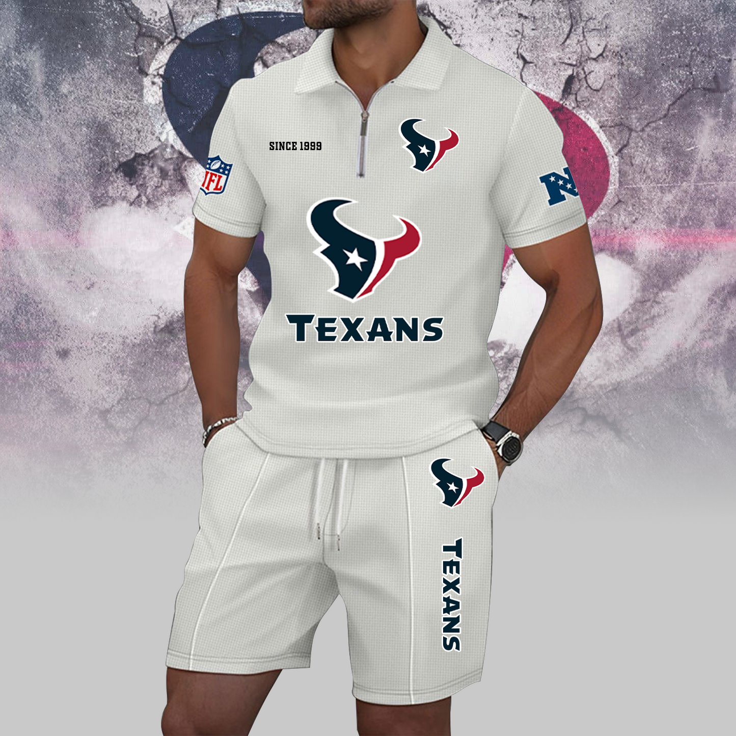 HOU x NFL Zip Polo Set DATND TANTD