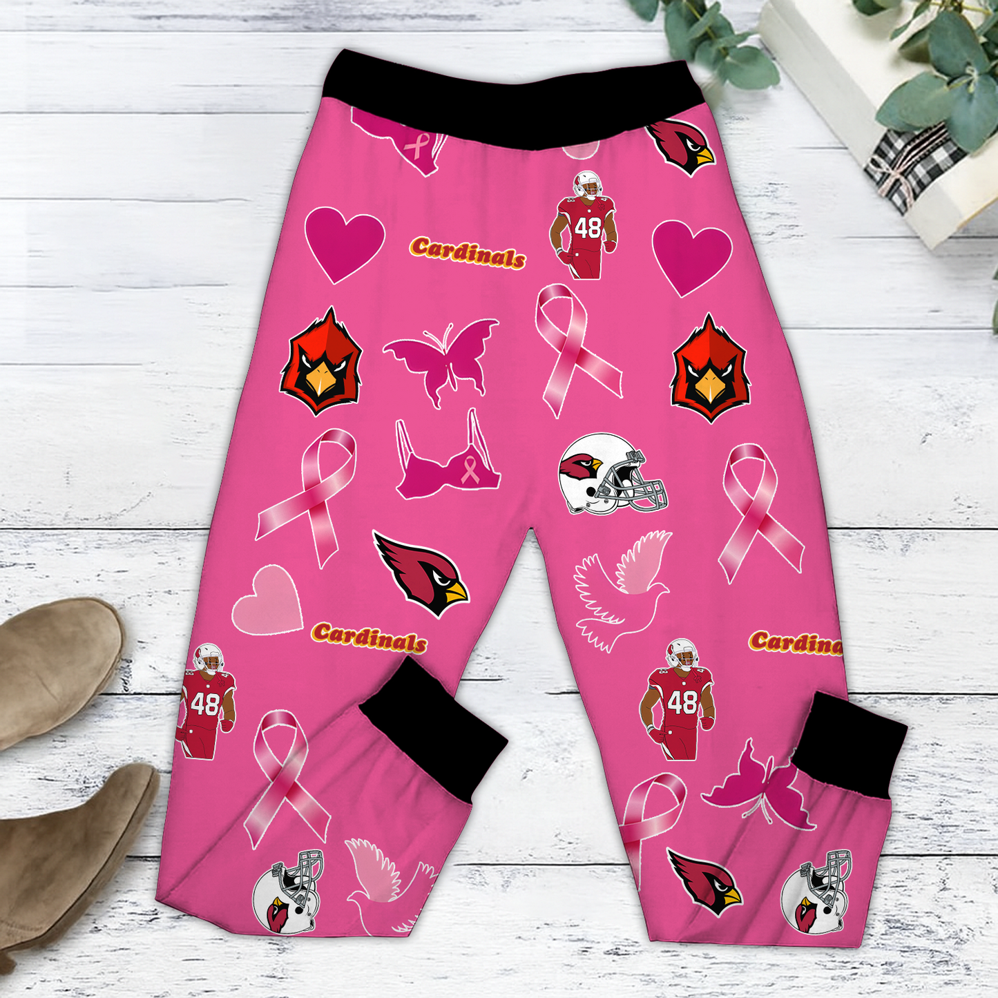 In October We Wear Pink And Watch ARI NFL Pajamas Set DatND DVT