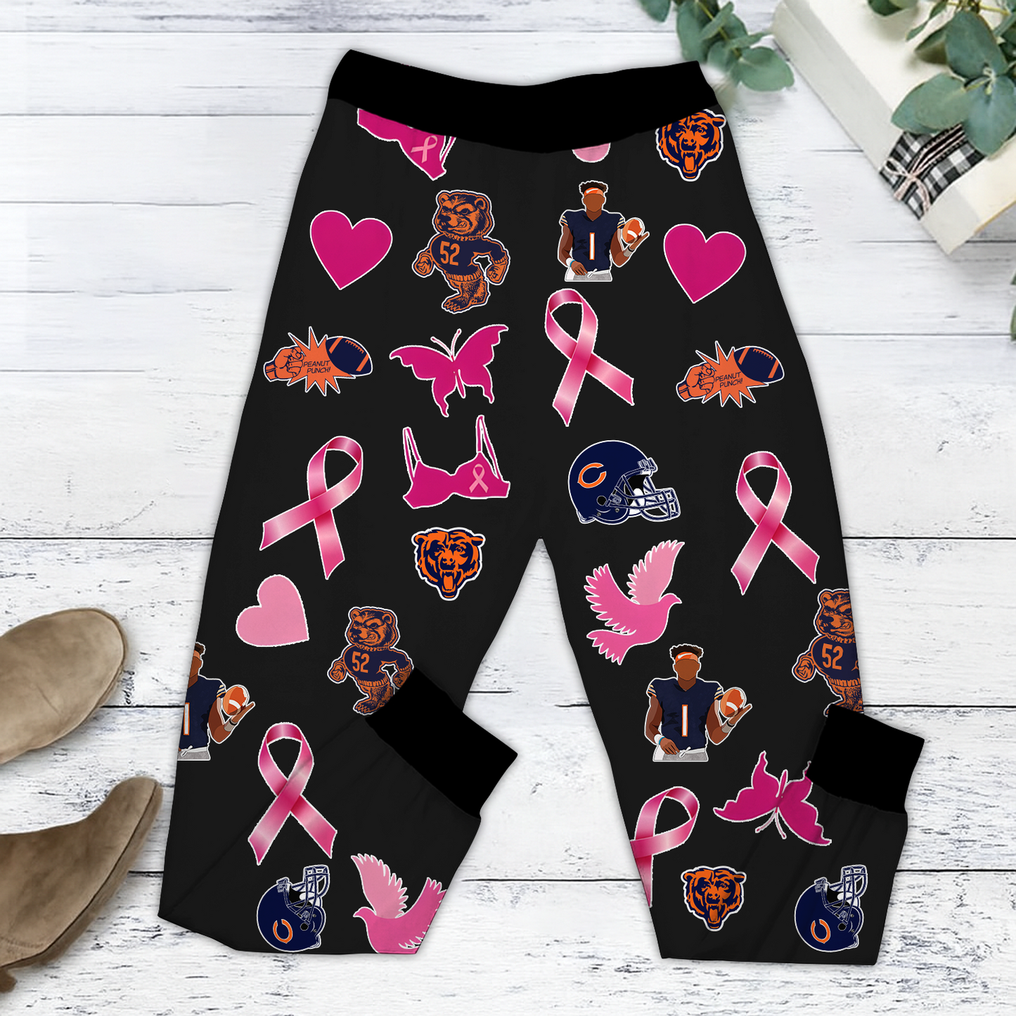 In October We Wear Pink And Watch CHI NFL Pajamas Set DatND DVT